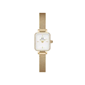 Daniel Wellington Quadro Mini Lumine Bezel Gold Watch DW00100730