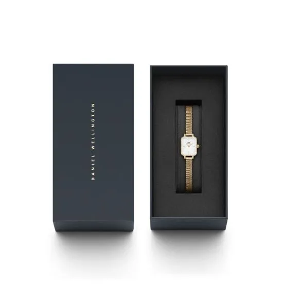 Daniel Wellington Quadro Mini Lumine Bezel Gold Watch DW00100730