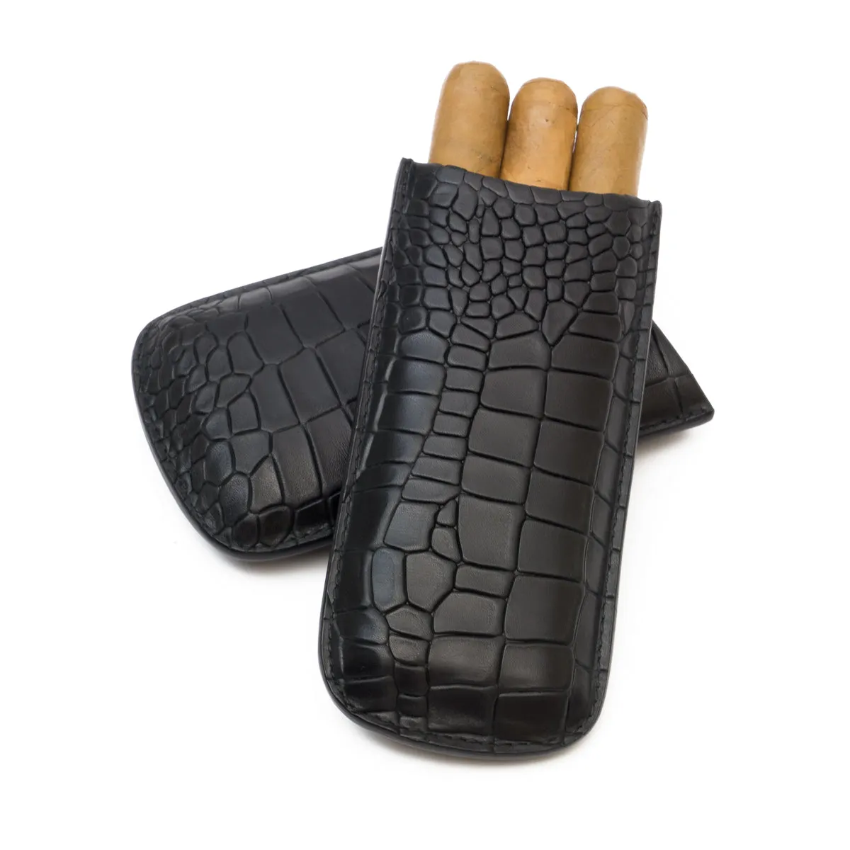 Deep Crocodile Embossed Cigar Case | TF200