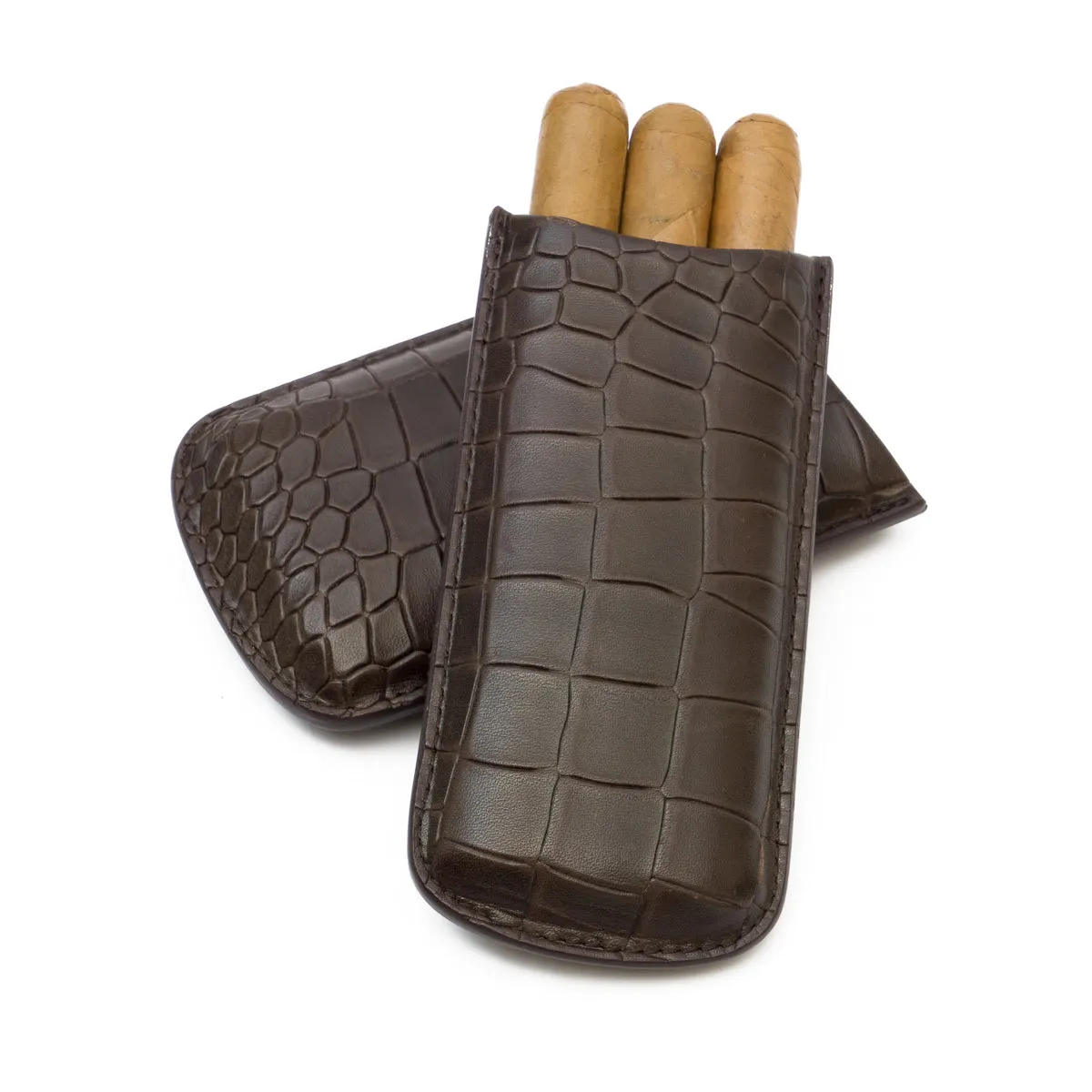 Deep Crocodile Embossed Cigar Case | TF200