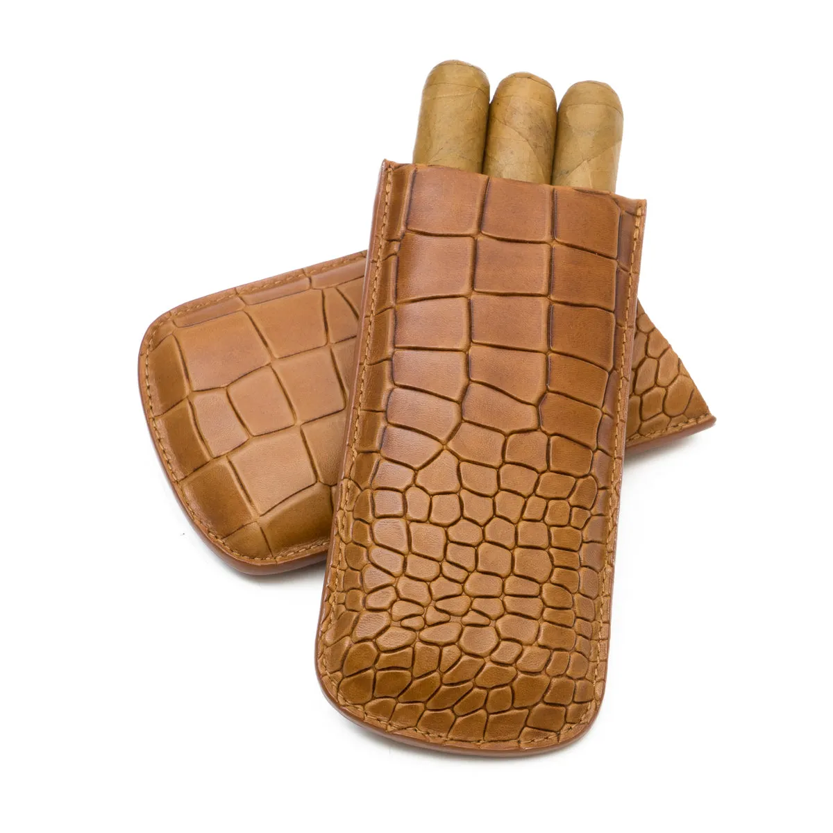 Deep Crocodile Embossed Cigar Case | TF200