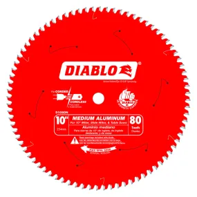 Diablo 10" x 80-T Saw Blade for Medium Aluminum