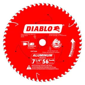 Diablo 7-1/4" x 56-T Saw Blade for Thick Aluminum