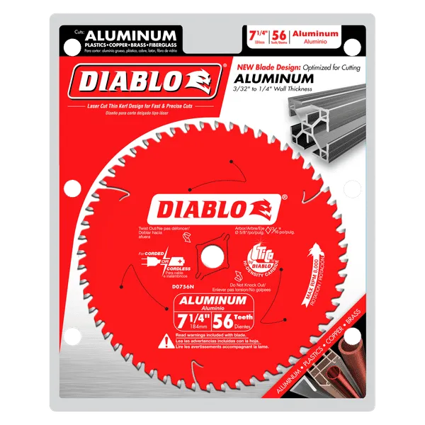 Diablo 7-1/4" x 56-T Thick Aluminum Cutting Saw Blade