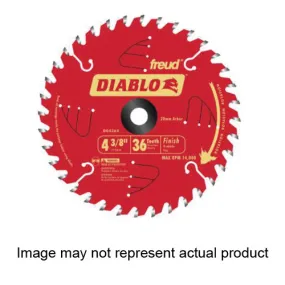 Diablo D0436X Circular Saw Blade, 4-1/2 in Dia, 3/8 in Arbor, 36-Teeth, Carbide Cutting Edge