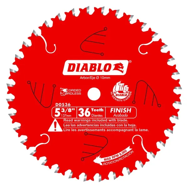 Diablo D0536X 5-3/8 in. x 36 Tooth Finish Trim Saw Blade