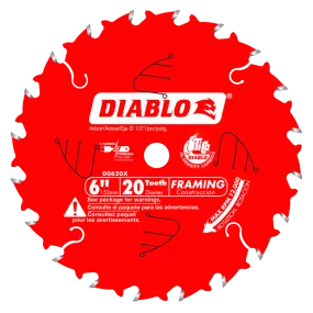 Diablo D0620X 6" x 20 Tooth Framing Saw Blade