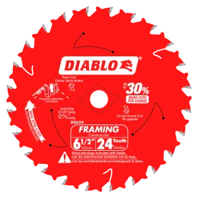 Diablo D0624X 6-1/2" x 24 Tooth Framing Saw Blade