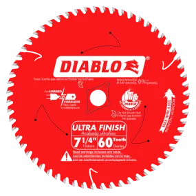 Diablo D0760A 7-1/4" x 60 Tooth Ultra Finish Saw Blade