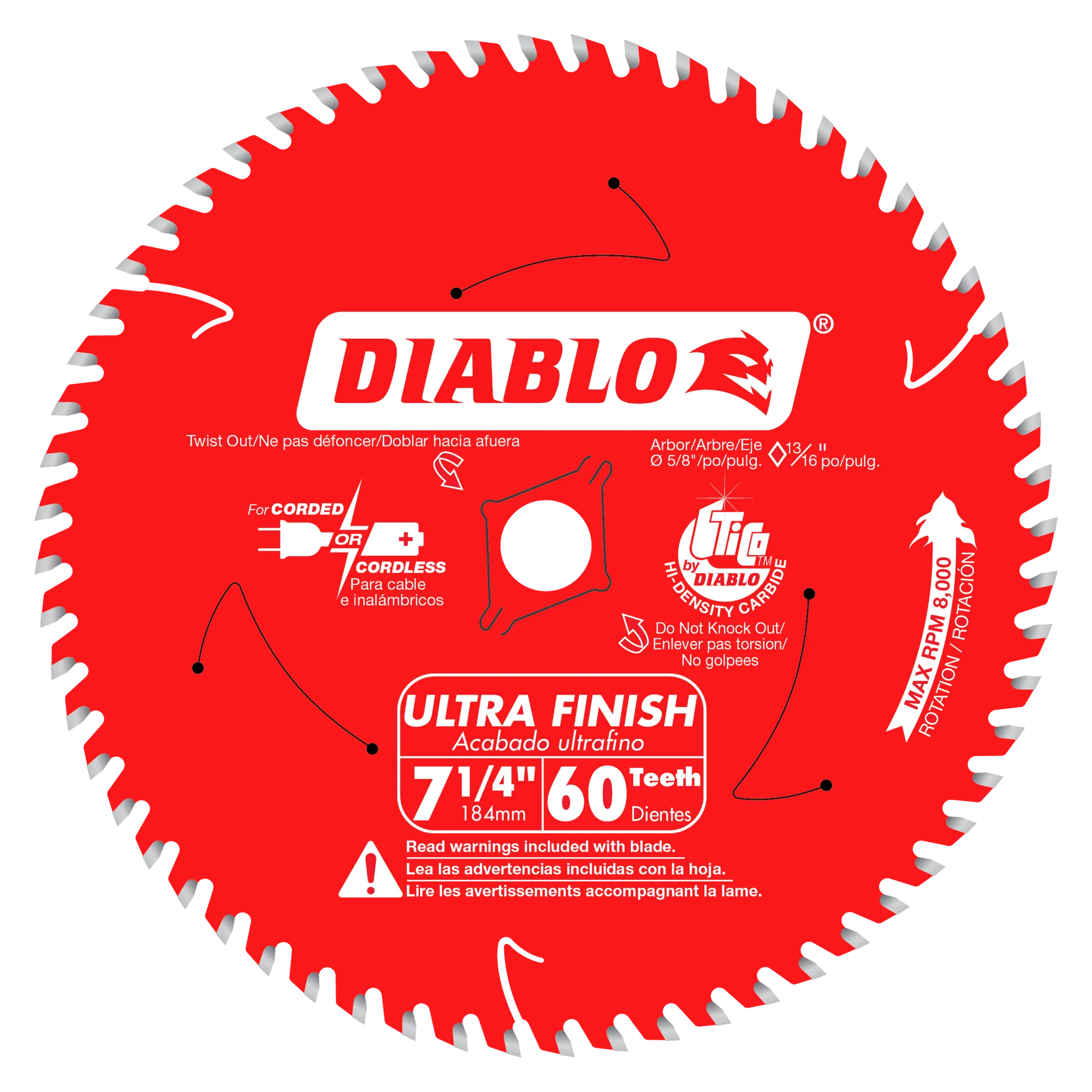 Diablo D0760X 7-1/4" Saw Blade