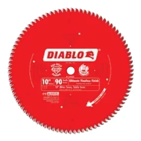 Diablo D1090X Circular Saw Blade, 10 in Dia, 5/8 in Arbor, 90-Teeth, Carbide Cutting Edge