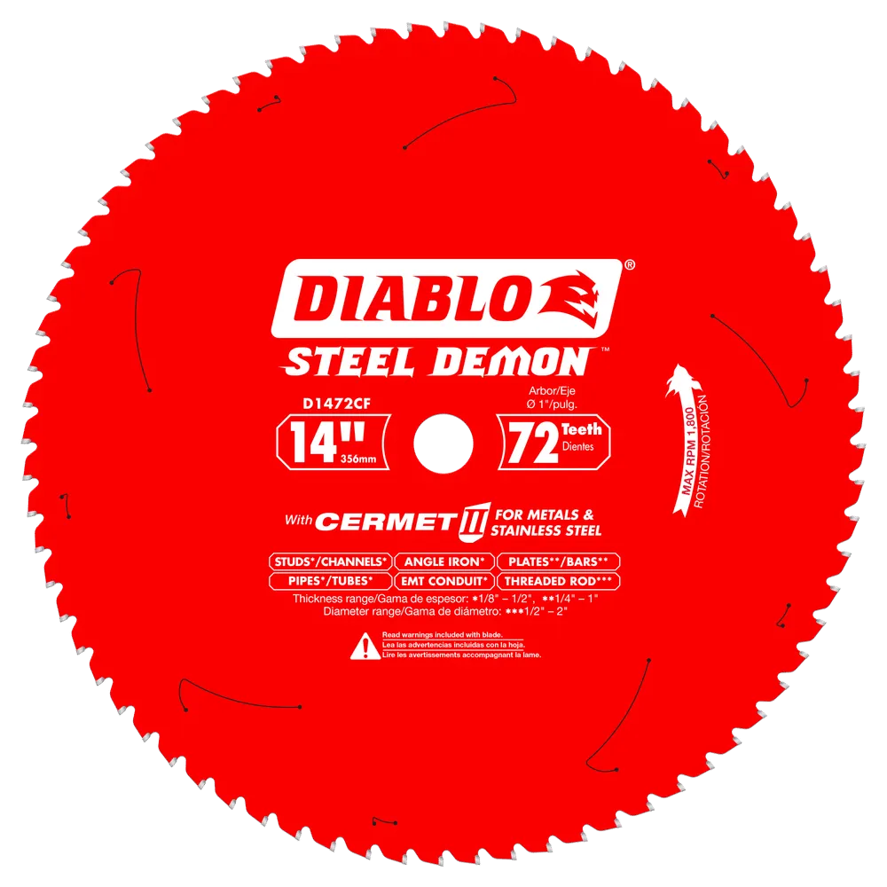 Diablo D1472CF 14" x 72 Tooth Cermet II Saw Blade