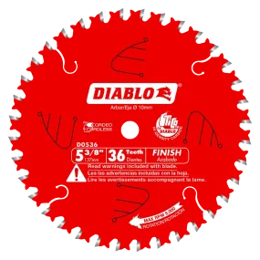 Diablo Tools D0536X 5-3/8 in. x 36 Tooth Finish Trim Saw Blade