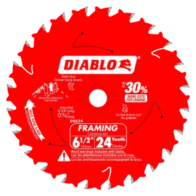 Diablo Tools D0624X 6-1/2 in. 24-Tooth Framing Saw Blade