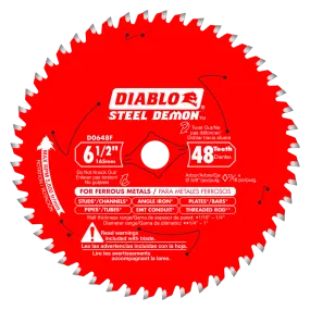 Diablo Tools D0648F 6-1/2 in. x 48 Tooth Steel Demon Metal Cutting Saw Blade