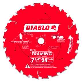 Diablo Tools D0724A 7-1/4 in. x 24 Tooth Framing Saw Blade