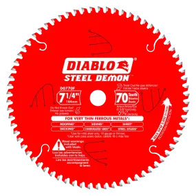 Diablo Tools D0770F 7-1/4 in. x 70 Tooth Carbide-Tipped Saw Blade for Metal