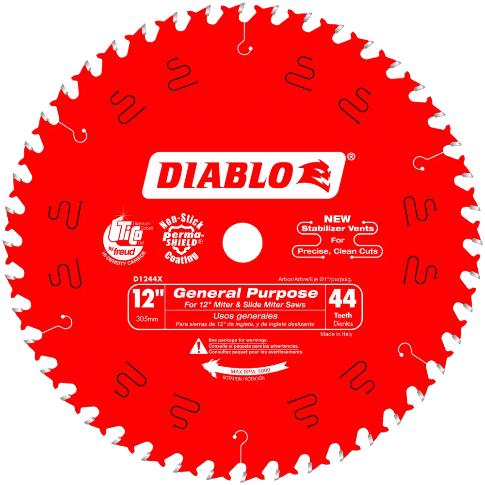 Diablo Tools D1244X 12 in. x 44 Tooth General Purpose Wood Saw Blade