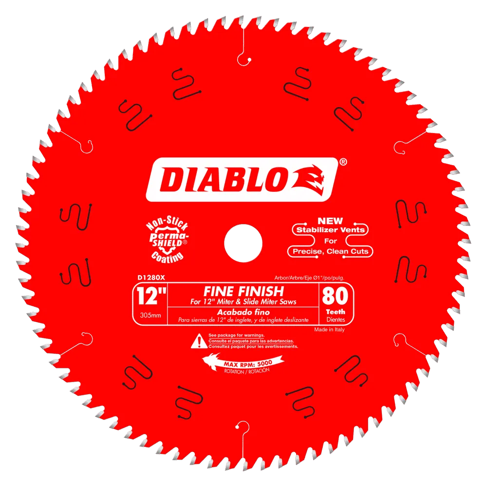 Diablo Tools D1280X 12 in. x 80 Tooth Fine Finish Saw Blade