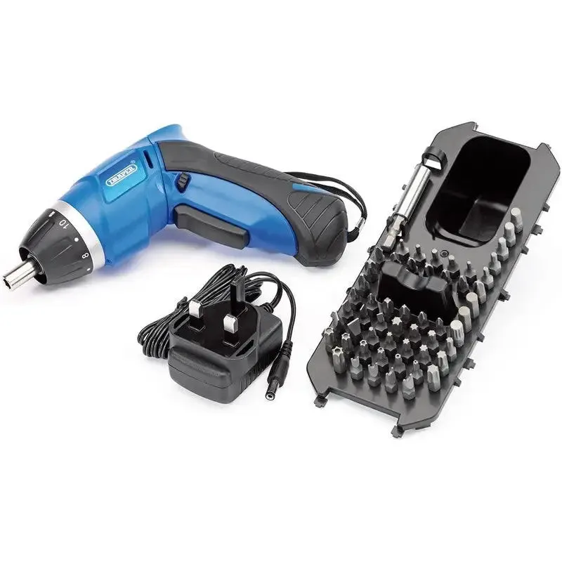 Draper Storm Force 3.6V Cordless Li-Ion Battery Screwdriver Kit - Inc 50 Pieces