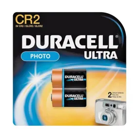 DURACELL DLCR2B2PK Battery, 3 V Battery, 780 mAh, CR2 Battery, Lithium, Manganese Dioxide