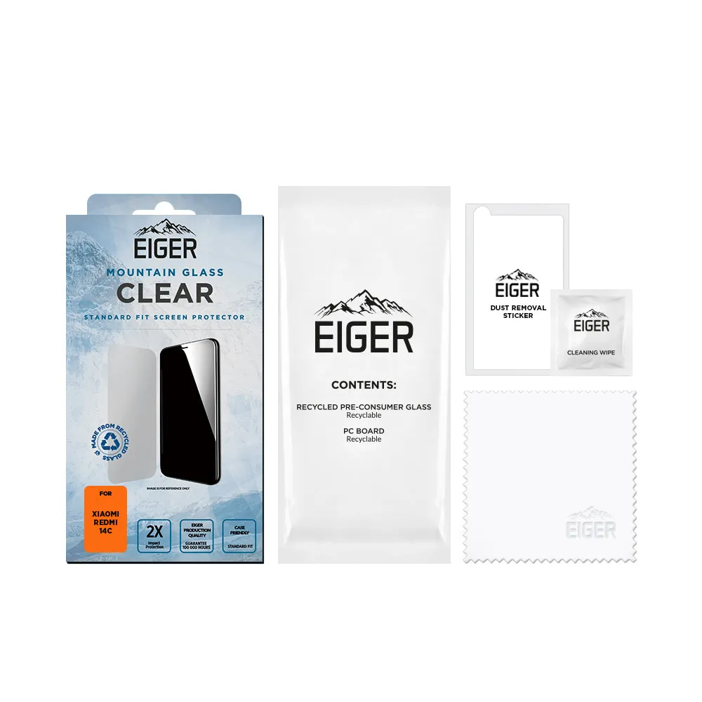 Eiger Mountain Glass CLEAR Screen Protector for Xiaomi Redmi 14C