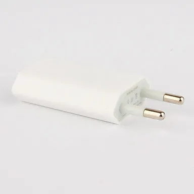 EU Plug AC Wall Charger with Apple 8 Pin Coiled Cable for iPhone 5,iPod (AC110-240V,1A)