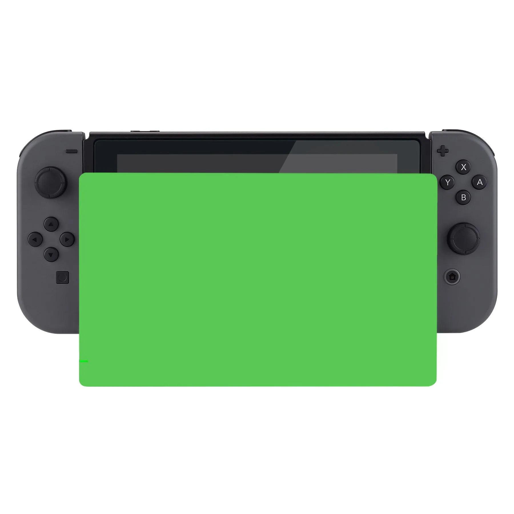 eXtremeRate Green Custom Faceplate for NS Switch Charging Dock, Soft Touch Grip DIY Replacement Housing Shell for NS Switch Dock - FDP313