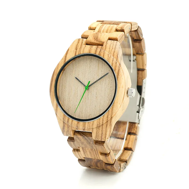 Fashion Men's Zebra Wood Watches