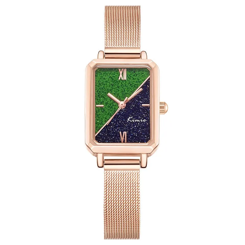 Fashion temperament retro small square waterproof ladies watch