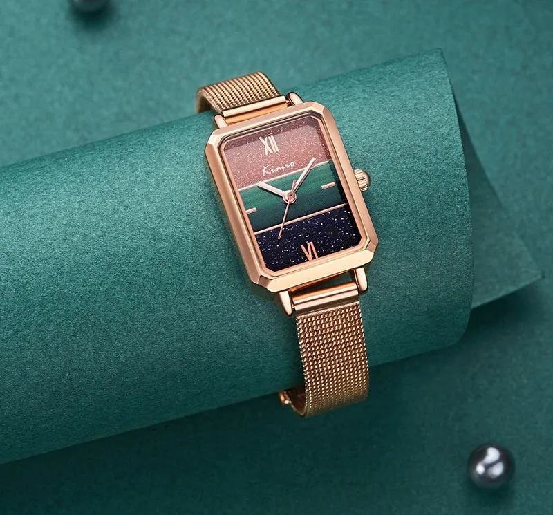 Fashion temperament retro small square waterproof ladies watch