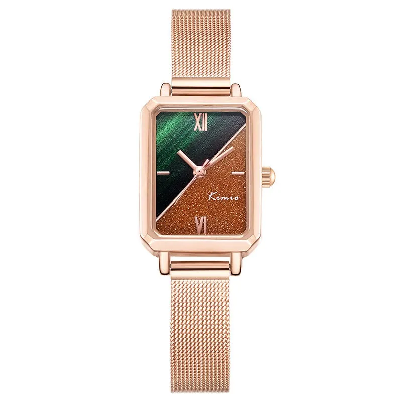 Fashion temperament retro small square waterproof ladies watch