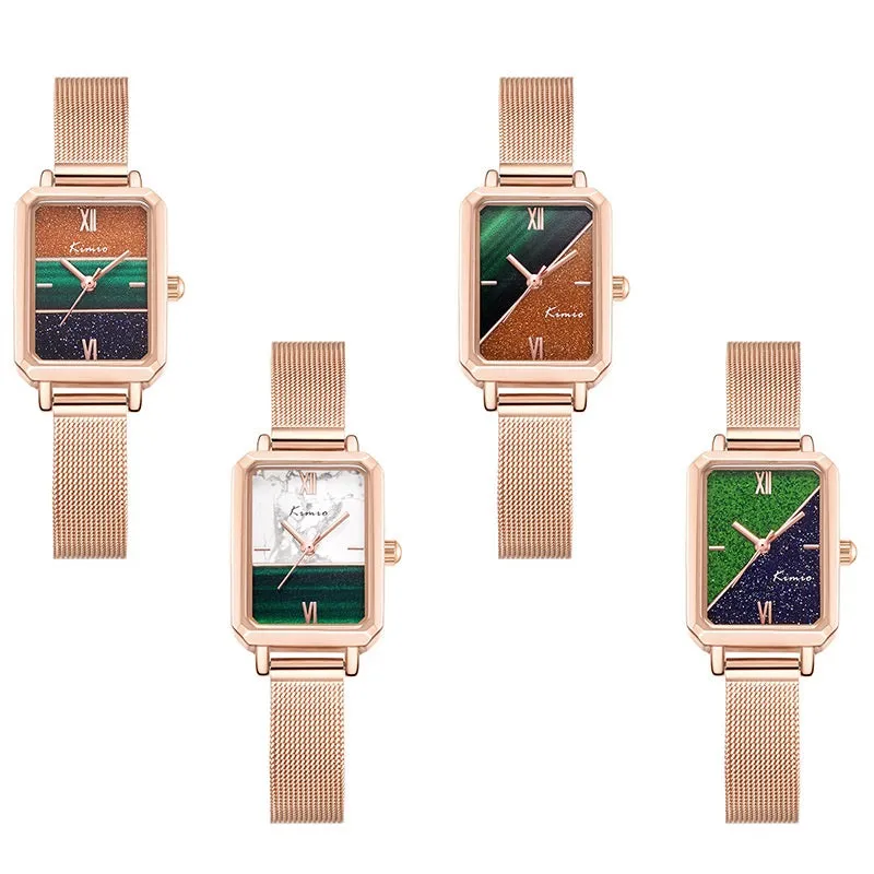 Fashion temperament retro small square waterproof ladies watch