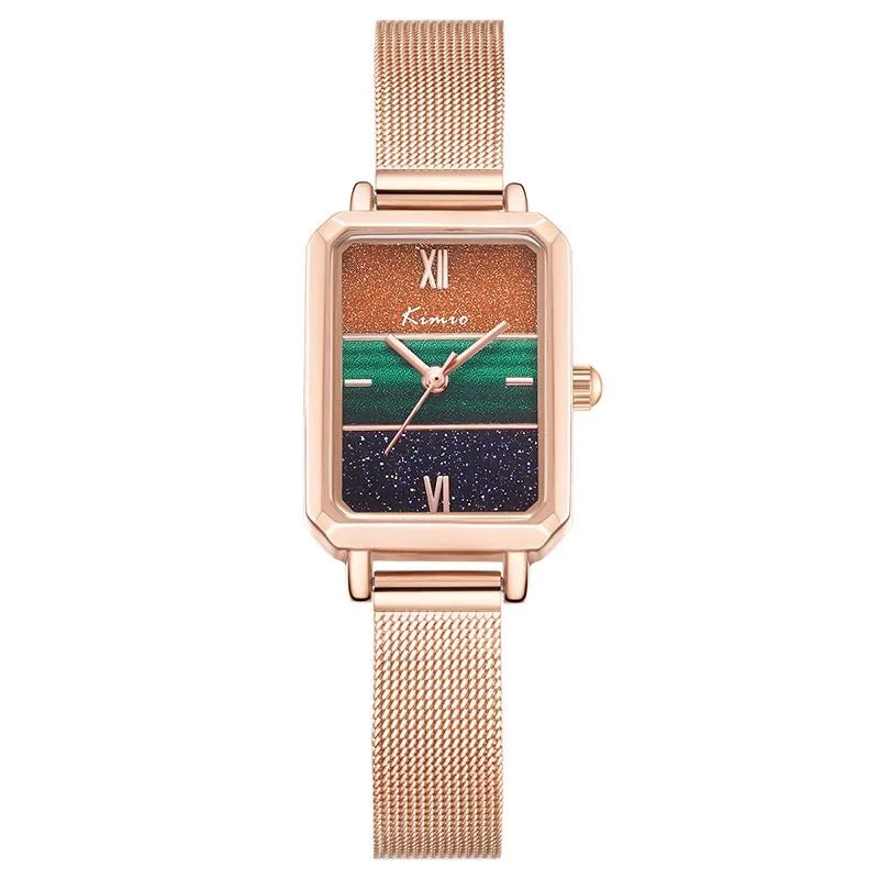 Fashion temperament retro small square waterproof ladies watch