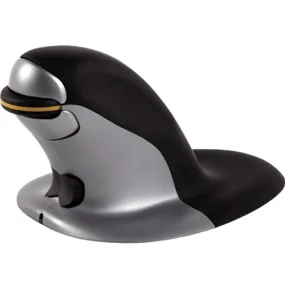 Fellowes Penguin Ambidextrous Vertical Mouse Wireless Medium Black/Grey