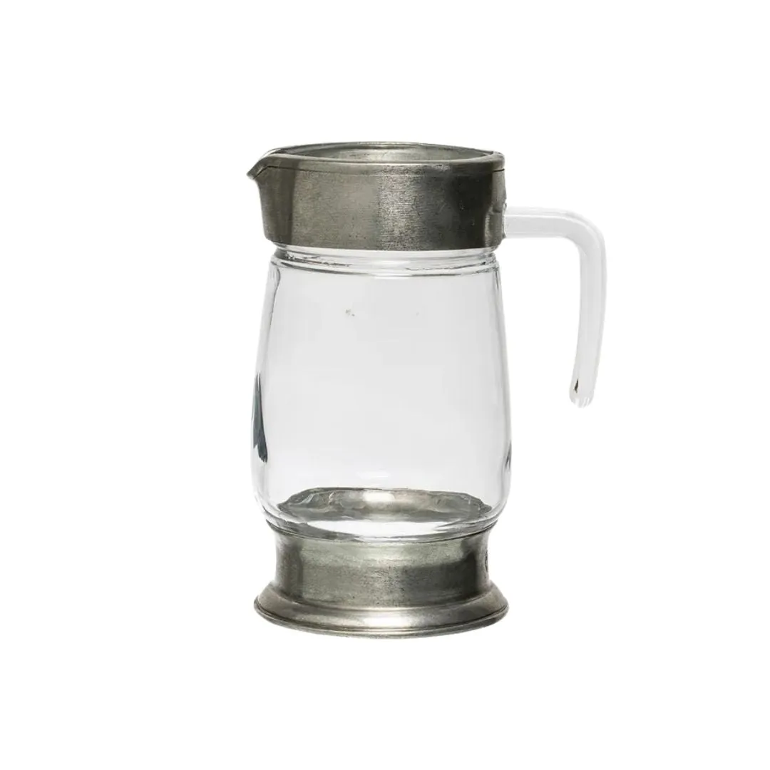 Glass and Pewter Jug -  Medium