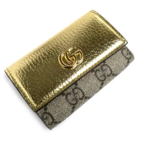 Gucci Marmont Metalic Gold Key Case