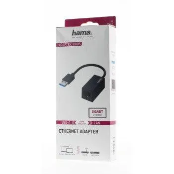 Hama USB Plug LAN/Ethernet Network Adapter - Black | 437266