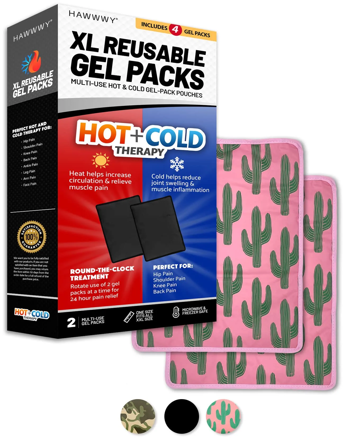 Hawwwy Universal Gel Hot Cold Gel Packs Ice Packs Heat Pads Perfect for Sore Muscles