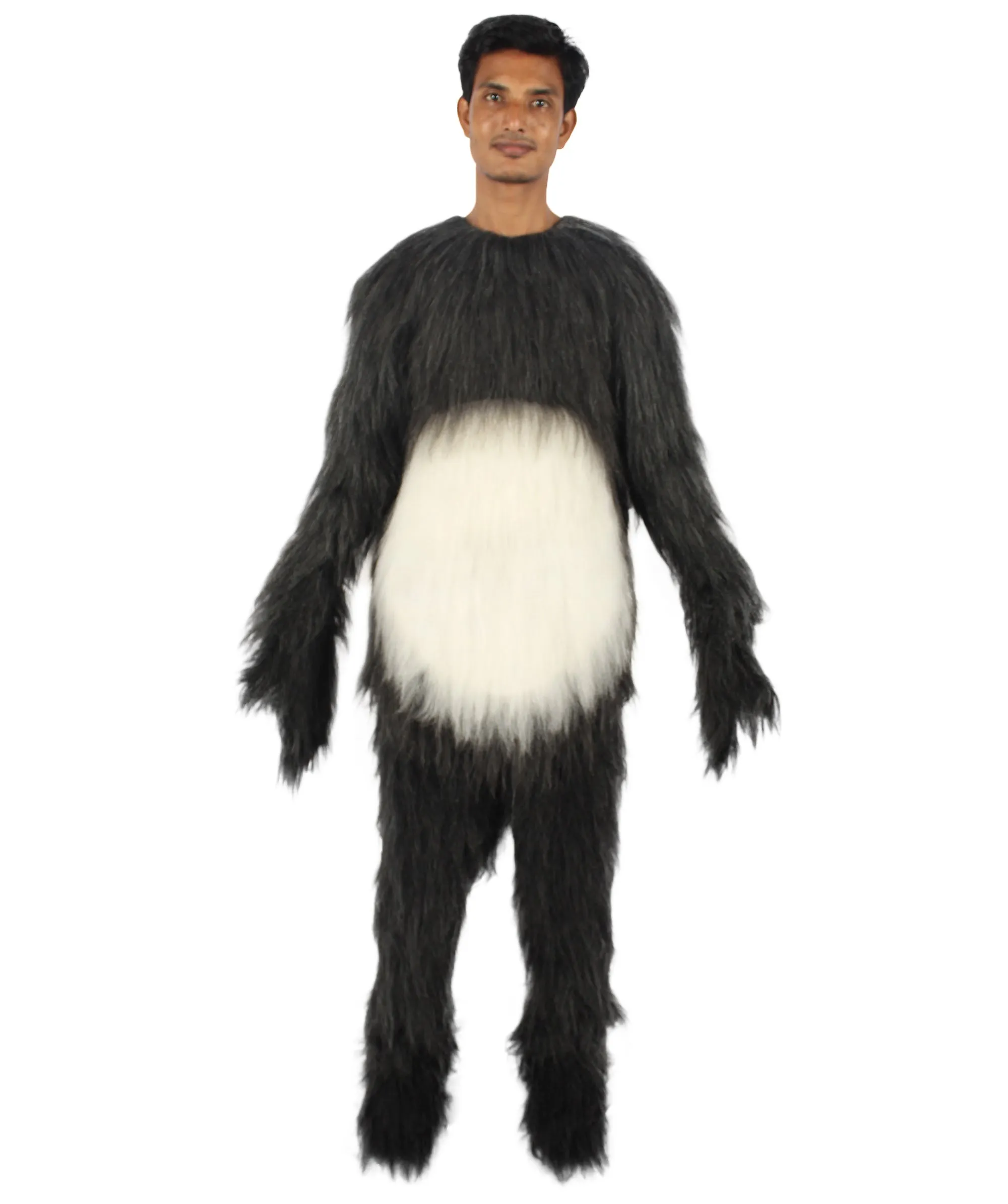 HPO White and Black Mouse Costume  - Long Breathable Synthetic Fibers