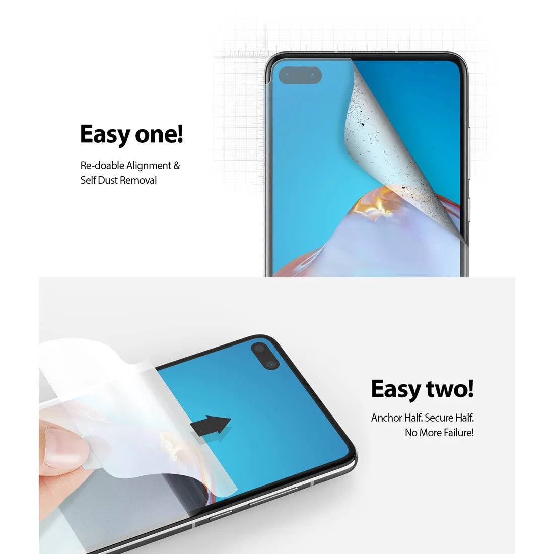 Huawei P40 Screen Protector| Dual Easy Wing| 2 Pack