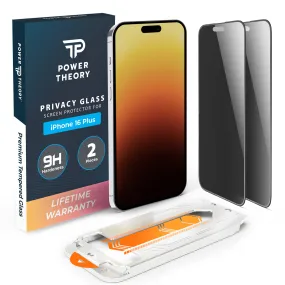 iPhone 16 Plus Privacy Screen Protector Shatterproof Temptered Glass