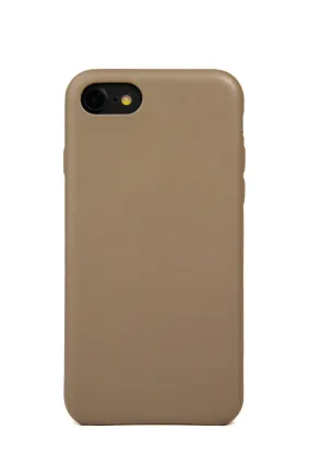 iPhone 7/8 Case, Taupe Leather