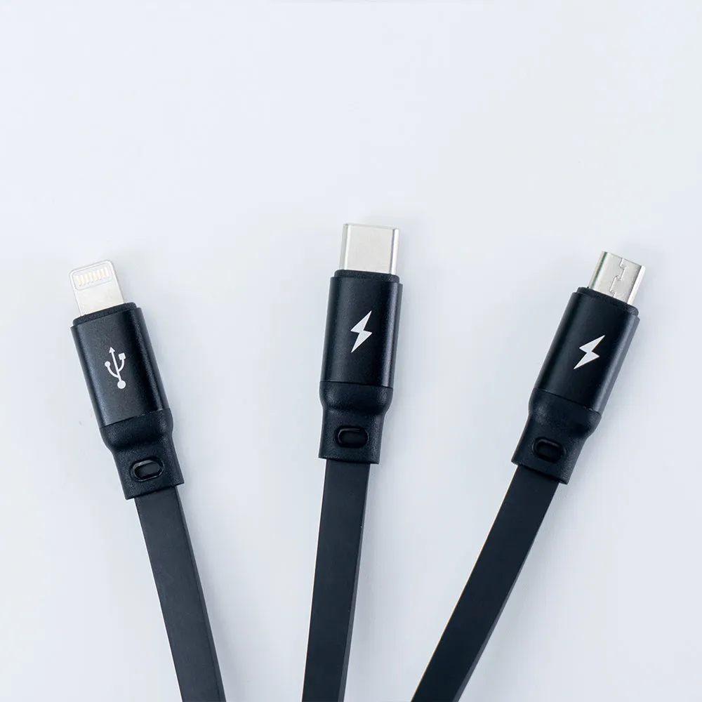 ITOCia 3 in 1 USB-A to Lightning Micro Type-C  Data Cable 1.2m