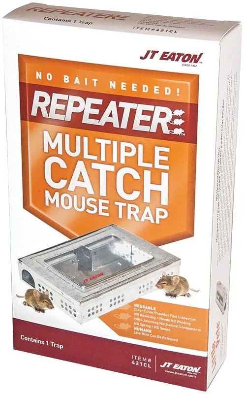 J.T. Eaton 421CL Multiple Catch Mouse Trap with Clear Window :EA: QUANTITY: 1