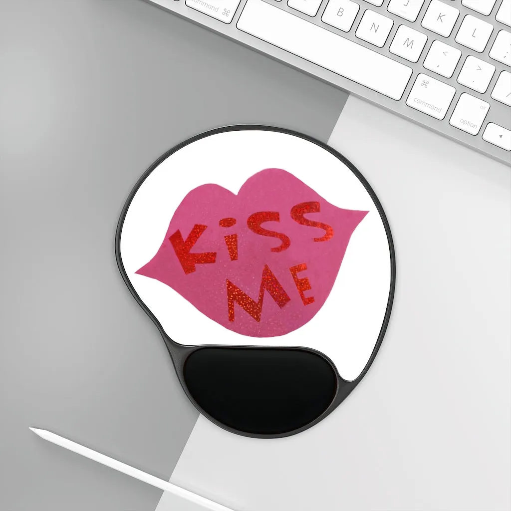 Kiss Me Mouse Pad With Wrist Rest