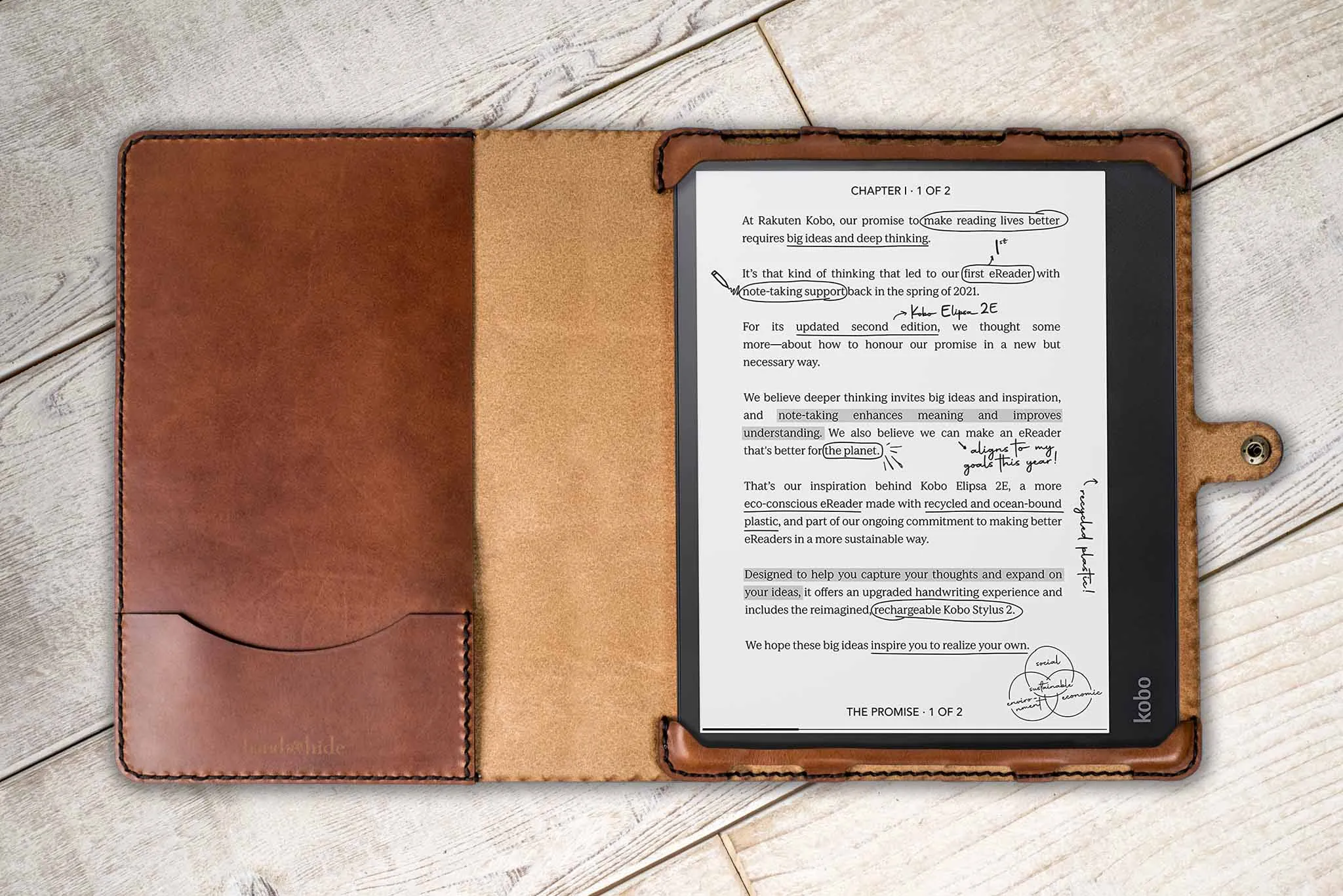 Kobo Elipsa 2E Classic Leather Tablet Case