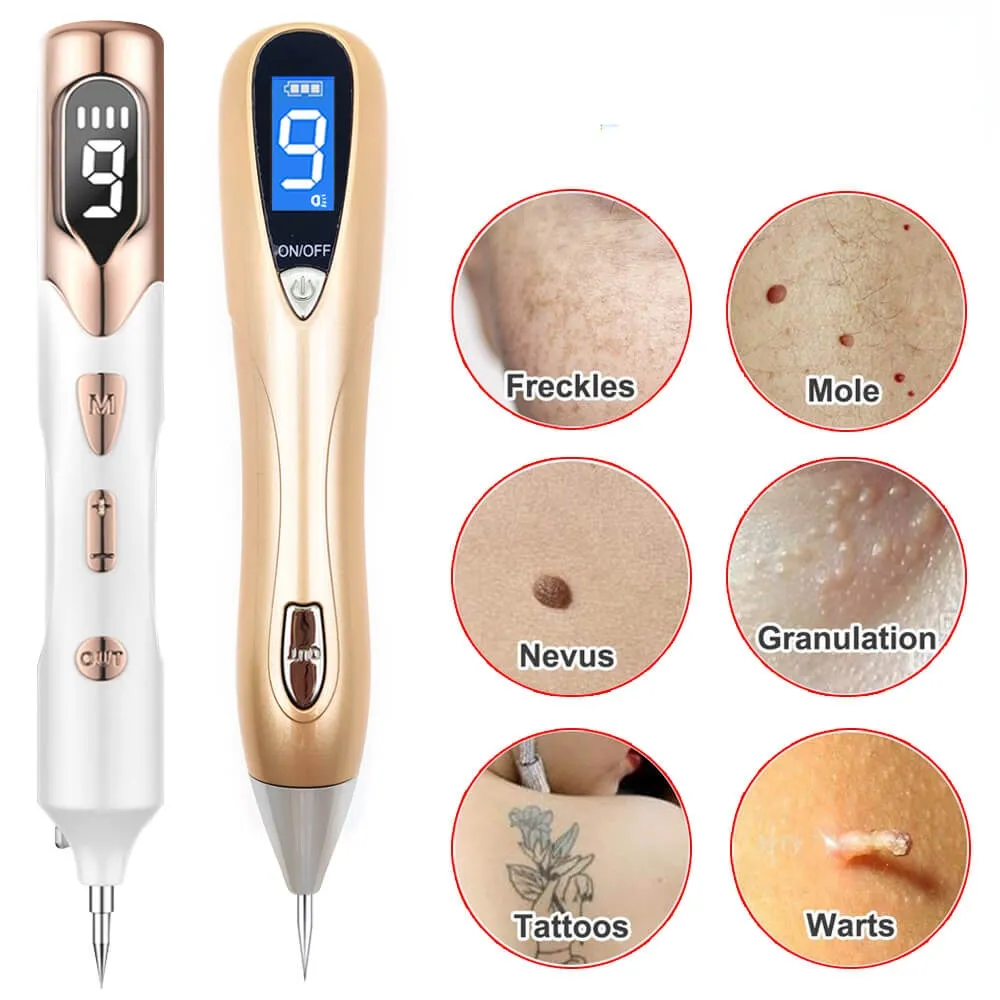 Laser Plasma Pen Freckle Remover Machine LCD Sweep Mole Nevus Dark Spot Skin Wart Tag Tattoo LED Remaval Tool Beauty Salon