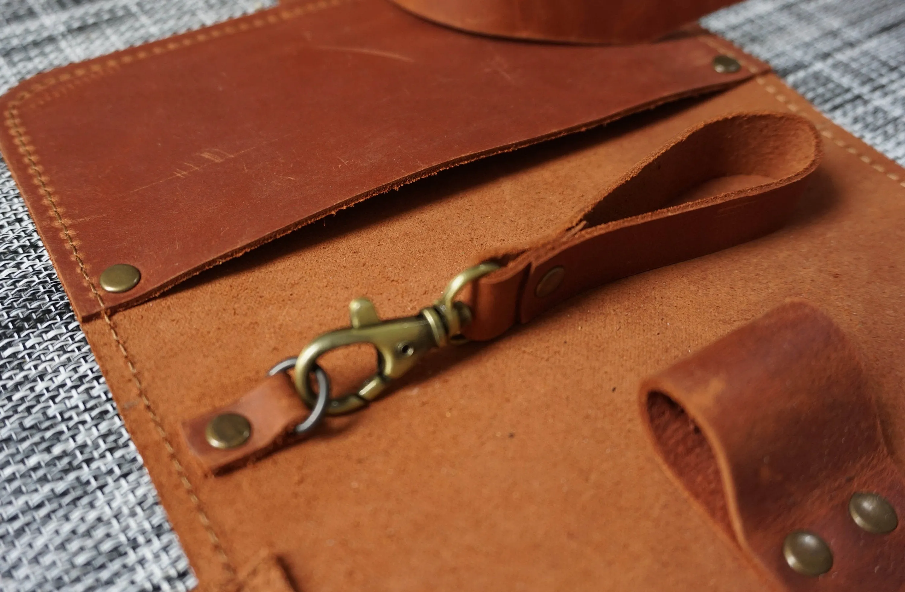 Leather Pipe Roll | Tobacco Pouch Roll for 2-3 pipes