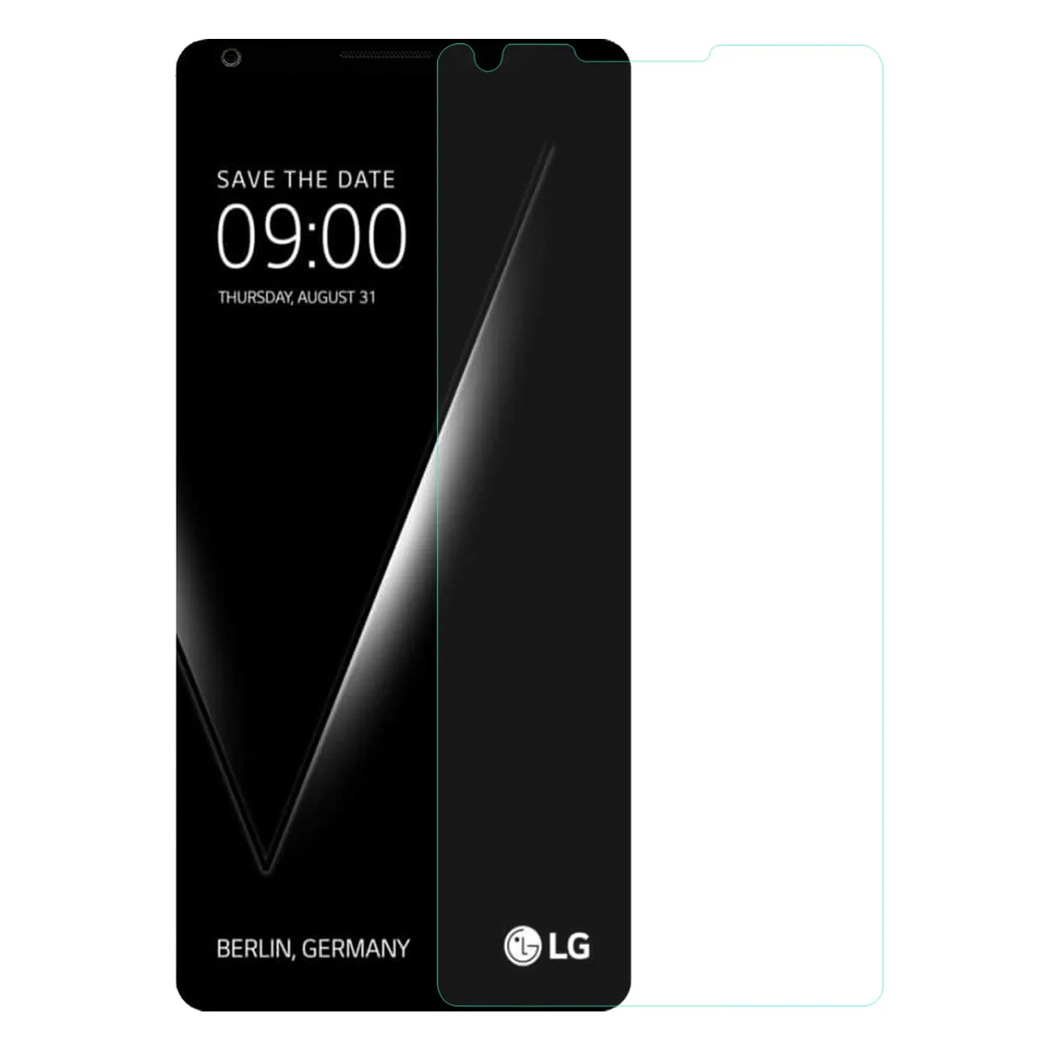 LG V30, LG V30 Plus Premium Tempered Glass Screen Protector - Scratch Free Ultra Slim 0.3mm Screen Guard